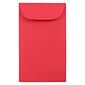 JAM Paper #3 Coin Business Colored Envelopes, 2.5 x 4.25, Red Recycled, 25/Pack (356730541)