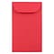 JAM Paper #3 Coin Business Colored Envelopes, 2.5 x 4.25, Red Recycled, 25/Pack (356730541)