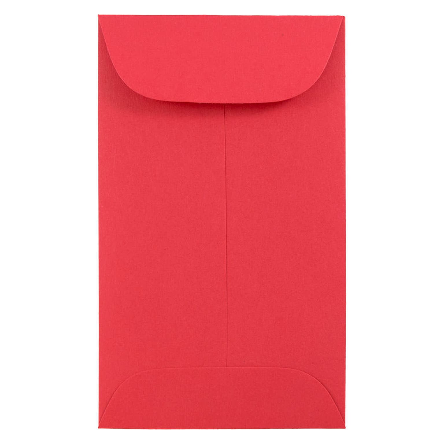 JAM Paper #3 Coin Business Colored Envelopes, 2.5 x 4.25, Red Recycled, 25/Pack (356730541)