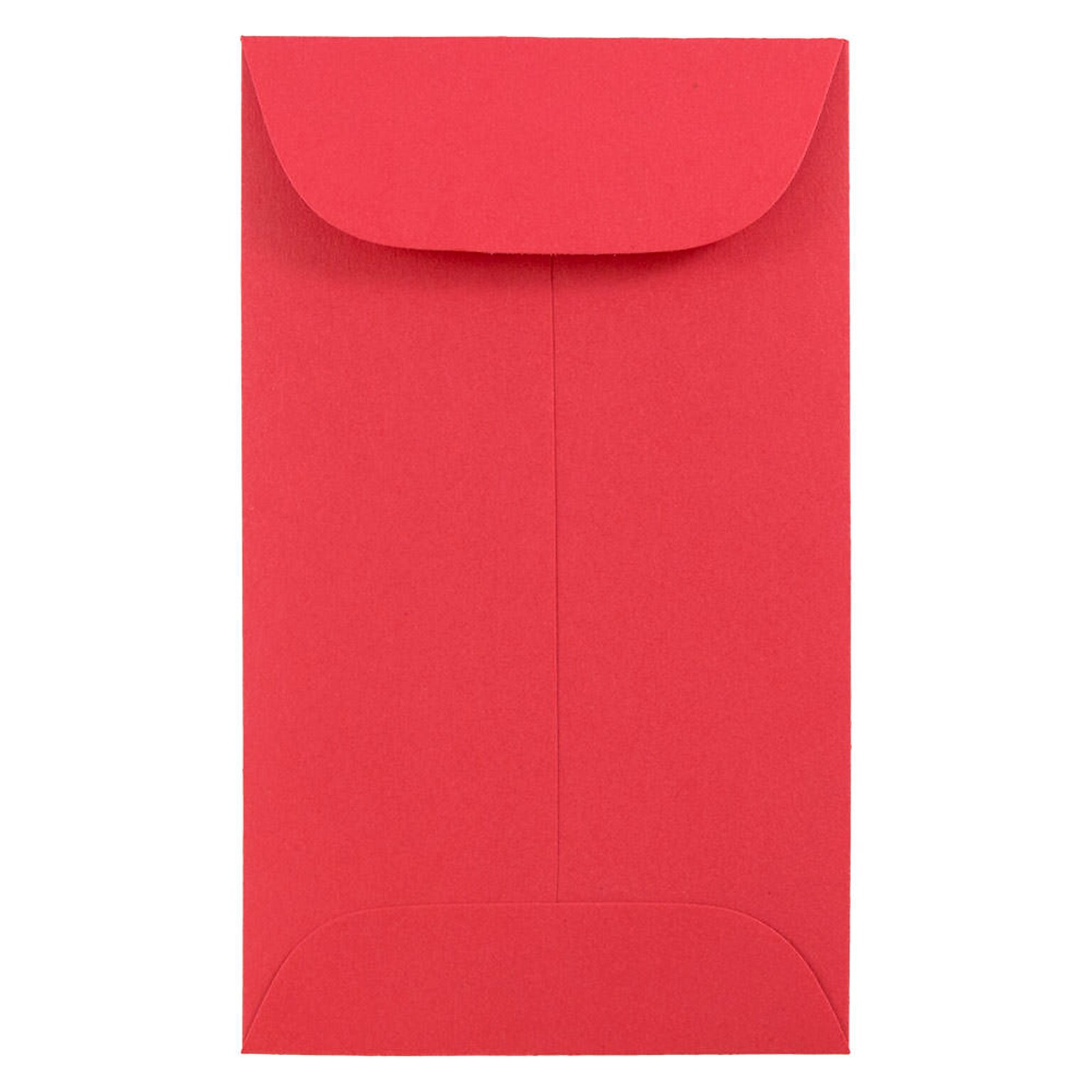 JAM Paper #3 Coin Business Colored Envelopes, 2.5 x 4.25, Red Recycled, 100/Pack (356730541B)