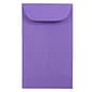 JAM Paper® #3 Coin Business Colored Envelopes, 2.5 x 4.25, Violet Purple Recycled, 25/Pack (356730540)