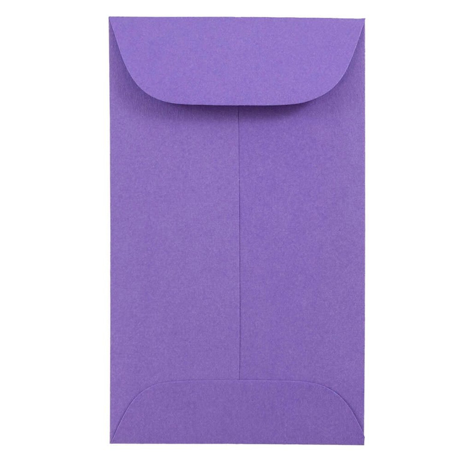 JAM Paper® #3 Coin Business Colored Envelopes, 2.5 x 4.25, Violet Purple Recycled, 25/Pack (356730540)