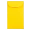 JAM Paper® #5.5 Coin Business Colored Envelopes, 3.125 x 5.5, Yellow Recycled, 50/Pack (356730547I)