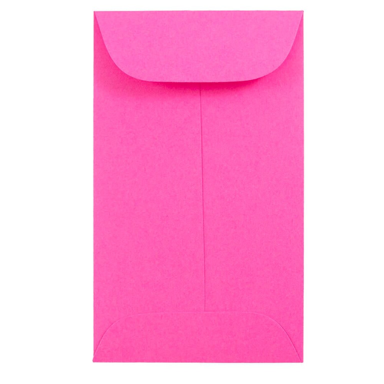 JAM Paper #6 Coin Business Colored Envelopes, 3.375 x 6, Ultra Fuchsia Pink, 100/Pack (356730555B)