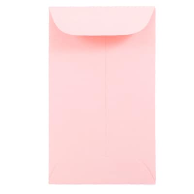 JAM Paper #3 Coin Business Envelopes, 2.5 x 4.25, Baby Pink, 25/Pack (356730543)