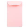 JAM Paper® #3 Coin Business Envelopes, 2.5 x 4.25, Baby Pink, Bulk 1000/Carton (356730543C)