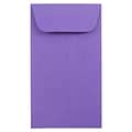JAM Paper #6 Coin Business Colored Envelopes, 3.375 x 6, Violet Purple Recycled, 25/Pack (356730560)