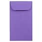 JAM Paper #6 Coin Business Colored Envelopes, 3.375 x 6, Violet Purple Recycled, 100/Pack (356730560B)