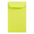 JAM Paper® #5.5 Coin Business Colored Envelopes, 3.125 x 5.5, Ultra Lime Green, Bulk 500/Box (356730546H)