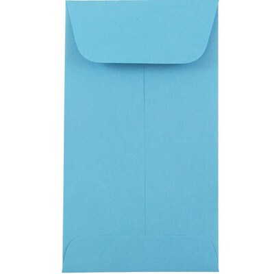 JAM Paper #5.5 Coin Business Colored Envelopes, 3.125 x 5.5, Blue Recycled, 25/Pack (356730549)