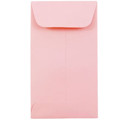 JAM Paper #5.5 Coin Business Envelopes, 3.125 x 5.5, Baby Pink, 50/Pack (356730552I)