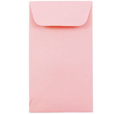 JAM Paper #6 Coin Business Envelopes, 3.375 x 6, Baby Pink, 25/Pack (356730562)