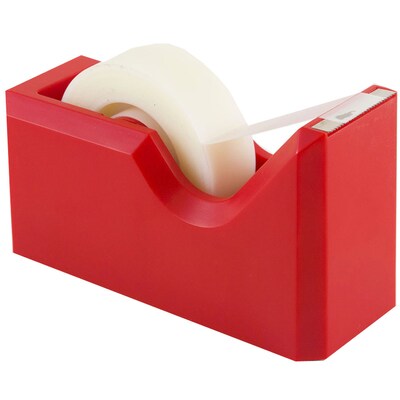 JAM Paper® Modern Tape Dispenser, Red, Sold Individually (338RE)