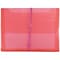 JAM Paper® Plastic Envelopes with Elastic Band Closure, 9.75 x 13 with 2.625 Inch Expansion, Red, 12