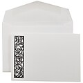 JAM Paper® Wedding Invitation Set, Small, 3 3/8 x 4 3/4, White Cards, Black Swirl Border, White Envelopes, 100/pk (5267760)