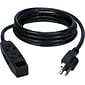 QVS® 6' 3 Outlet Power Extension Cord; Black (PC3PX-06)