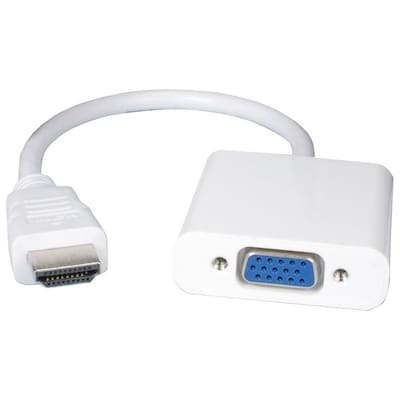 QVS® XHDV 6" HDMI to VGA Video Converter; White