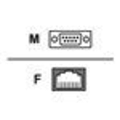 Raritan® RJ-45F Female To DB-9 Male Serial Null Modem Adapter