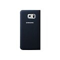 Samsung EF-CG920BBEGUS Polyester S-View Flip Cover for Galaxy S6; Black Sapphire
