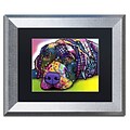 Trademark Fine Art Savvy Labrador by Dean Russo 11 x 14 Black Matted Silver Frame (886511837867)