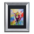 Trademark Fine Art Longhorn by Richard Wallich 11 x 14 Black Matted Silver Frame (886511839144)
