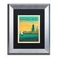 Trademark Fine Art Chicago II by Anderson Design Group 11 x 14 Black Matted Silver Frame (886511839304)