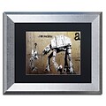 Trademark Fine Art Your Father by Banksy 11 x 14 Black Matted Silver Frame (886511839465)