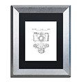 Trademark Fine Art Photographic Camera 1962 White by Claire Doherty 11 x 14 Black Matted Silver Frame (886511841987)