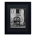 Trademark Fine Art San Gimignano Door by Moises Levy 11 x 14 Black Matted Black Frame (886511874473)