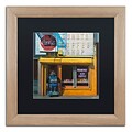 Trademark Fine Art Blue Zeroid by Eric Joyner 16 x 16 Black Matted Wood Frame (886511839601)