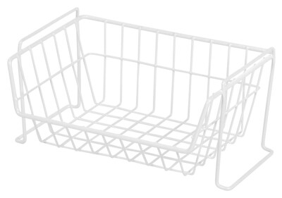 IRIS® USA, Inc. Small Stacking Basket, White (261005)