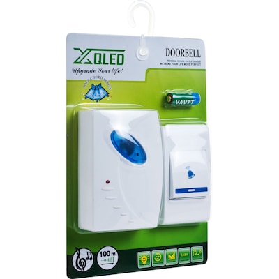 Trademark Home™ Set of 2 Remote Control Wireless Doorbell, White
