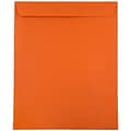 JAM Paper 10 x 13 Open End Catalog Colored Envelopes, Orange Recycled, 100/Pack (87766)