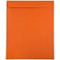 JAM Paper 10 x 13 Open End Catalog Colored Envelopes, Orange Recycled, 100/Pack (87766)