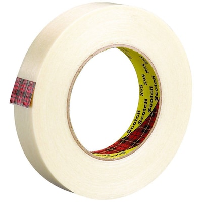 3M Strapping Tape, 6.6 Mil, 1 x 60 yds., Clear, 6/Case (T9158986PK)