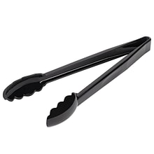 Cambro Camwear 12 Scallop Grip Plastic Tongs, Black (12TGS-110)