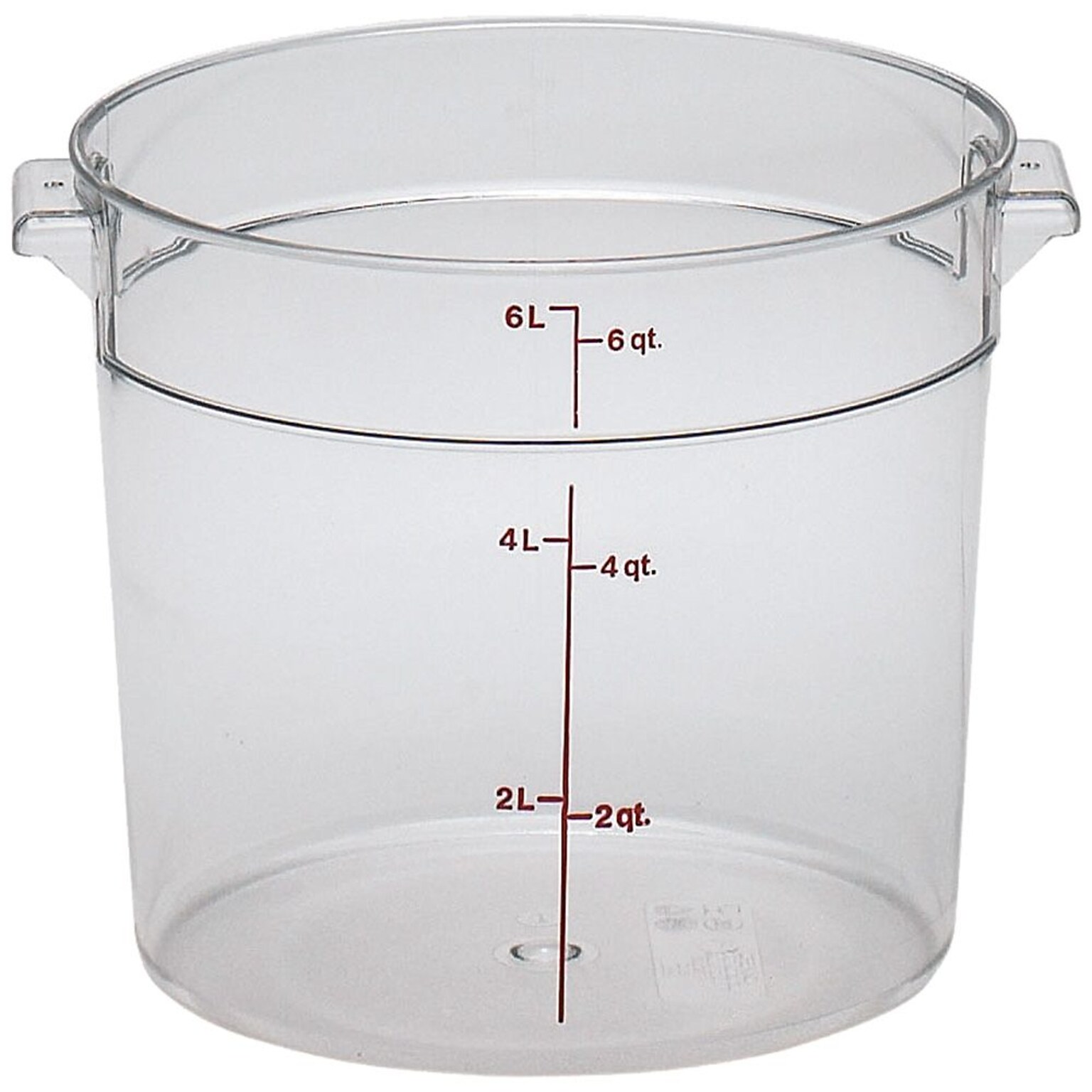 Cambro Camwear Polycarbonate Round Food Storage Container, 6 Quart (RFSCW6)