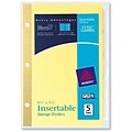 Avery Mini Insertable Tab Paper Dividers, 5 Tabs, Buff with Clear Tabs (11102)
