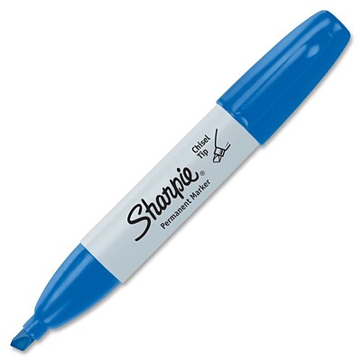 Sharpie Permanent Marker Chisel Tip, Blue (38203)