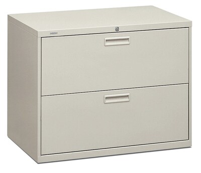 HON® Brigade® 500 Series 2 Drawer Lateral File Cabinet, Letter/Legal, Light Grey, 36W (HON582LQ)