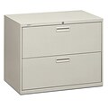 HON® Brigade® 500 Series 2 Drawer Lateral File Cabinet, Letter/Legal, Light Grey, 36W (HON582LQ)