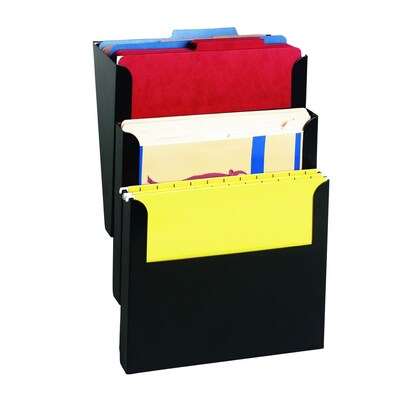 STEELMASTER® 3-Pocket Steel Wall File, Letter-Size (2713WFBK)