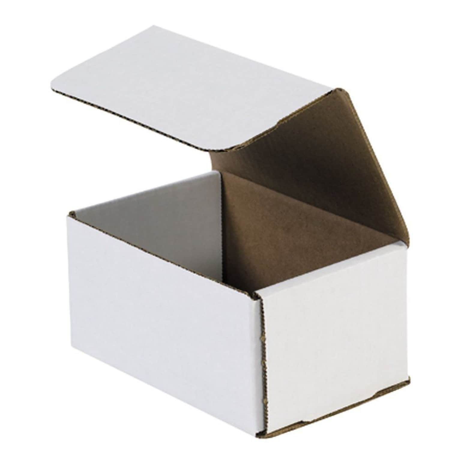 SI Products Corrugated Mailers, 6 x 4 x 3, White, 50/Bundle (M643)