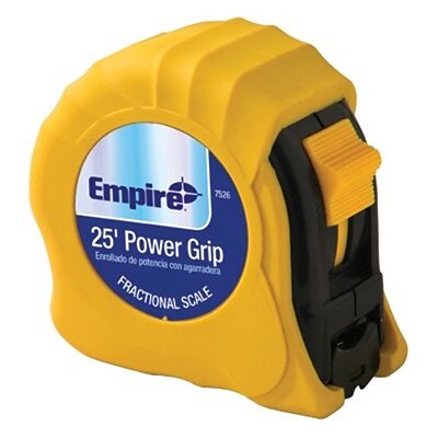 Empire® Power Grip Steel Tapes, 25ft Blade