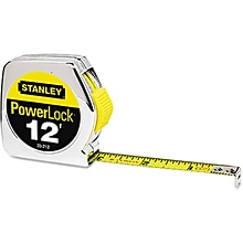 Stanley® Powerlock® Tape Rules,1/2 x 12ft Blade