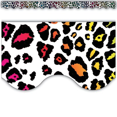 Teacher Created Resources Trimmer, Scalloped, Leopard Rainbow