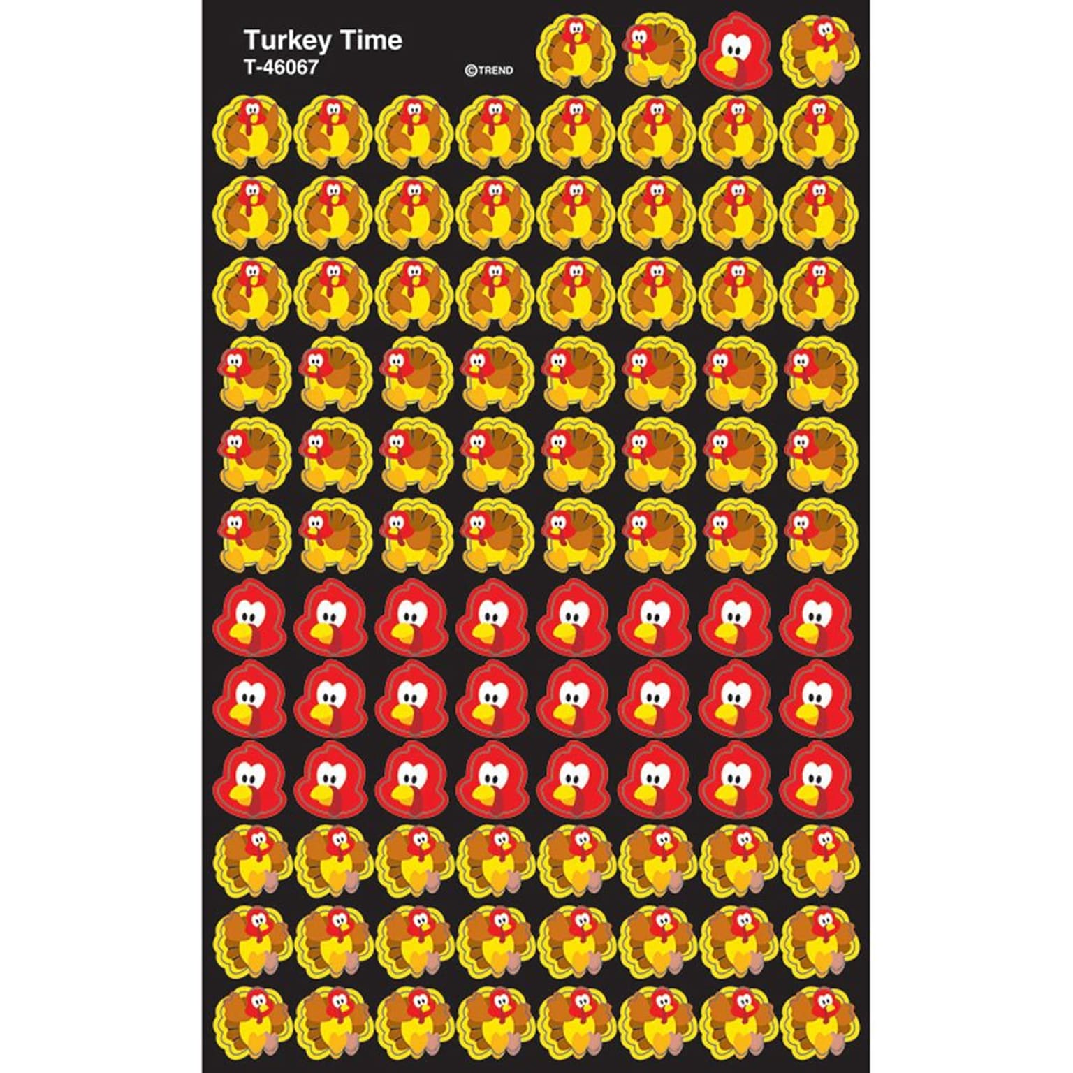 Trend Turkey Time superShapes Stickers, 800 CT (T-46067)