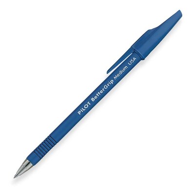 Pilot BetterGrip Ball Point Pens, Medium Point, Blue,12/Pack (30051)