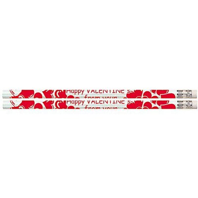 Musgrave Happy Valentine From Your Teacher Motivational Pencils, Pack of 12 (MUS1158D)
