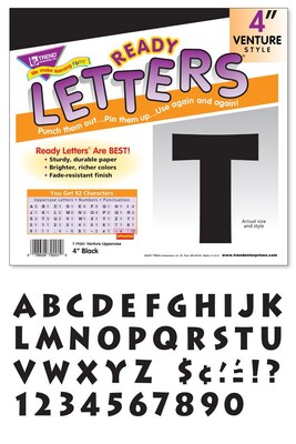 Trend 4 Ready Letters, Venture, Black